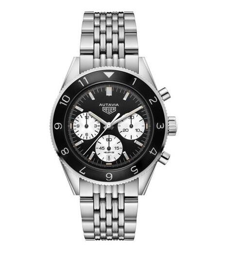 AAA Replica TAG Heuer Autavia Heuer 02 Stainless Steel Inverted Panda Watch CBE2110.BA0687